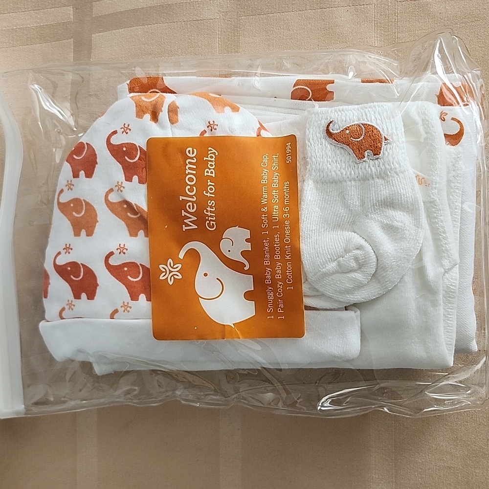 Medline Welcome Gifts for Baby Bath Set Adorable Elephant Design
